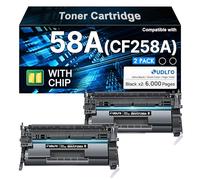 SUDLTO 58A CF258A 58X CF258X - (with Chip) Replacement for HP 58A Toner Cartridge Black Compatible with HP M406dn M428fdw M428fdn M428dw M404 M428 M404n M404dn M404dw Printer (High Yield, 2 Pack)
