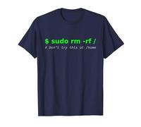 $ sudo rm -rf/Don't Try This at/Home Funny IT Linux T-Shirt, Men, Navy Blue, Medium