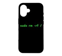 Sudo rm -rf/Funny Linux Shell Programming Coding Coder Pun Case for iPhone 16