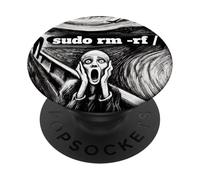 Sudo RM -RF Scream Tech Art Parody IT Tech Linux Sysadmin PopSockets Adhesive PopGrip