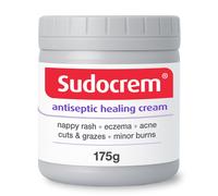 Sudocrem Antiseptic Healing Cream, Zinc Oxide Cream for Nappy Rash, Eczema, Acne, and Minor Burns, 175g (Pack of 1)
