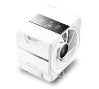 Sudokoo SK700V White Air Cooler : AM5 Exclusive CPU Cooler with Digital Display - 7 Heatpipes Single Tower, Slide-In Mounting, Full RAM Freedom, 120mm PWM Quiet Fan, 5 Years Warranty