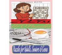 Sudoku 1170 Puzzles Book: Sudoku 1170 Puzzles with Easy to Read Print with answers provided right after each level of challenge / 8,5 x 11 inches, ... ....Gift for Vocations, Holidays & Free Time.