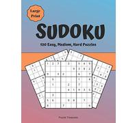 Sudoku 120 Easy, Medium and Hard Large Print Puzzles: Beginners to Advanced Challenging Brain Games Notebook