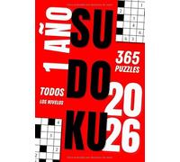 Sudoku 2026, 1 puzzle al día: 365 sudokus para adultos, 4 niveles de dificultad, formato medio