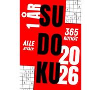 Sudoku 2026, 1 sudokunät per dag: 365 sudokunät för vuxna, 4 svårighetsgrader, mellanformat