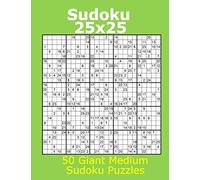 Sudoku 25x25 50 Giant Medium Sudoku Puzzles