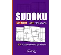 sudoku - 6x6 -Easy and Medium - 200 Puzzles