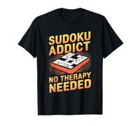Sudoku Addict No Therapy Needed Funny Sudoku T-Shirt