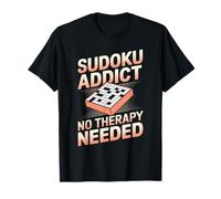 Sudoku Addict No Therapy Needed Funny Sudoku T-Shirt