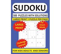 Sudoku: Big Sudoku Book for Adults - 500 Puzzles with Solutions | 8.27" x 11.69" Size | Large Print Format for Seniors | Perfect Gift for Relaxation & Brain Exercise