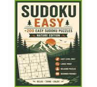 Sudoku Book EASY FOR SUMMER: LARGE PRINT: 200+ Easy Sudoku Puzzles for Sunny Days and Relaxing Moments-Solutions Included