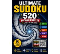 Sudoku Book for Adults and Seniors with 5 Levels of Difficulty: 520 Puzzles, Easy to extreme (The Perfect Gift for Men & Women)