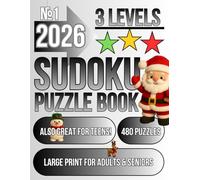 Sudoku Book for Adults, Teens and Seniors with 3 Levels of Difficulty: Sudoku Book 1. 480 Puzzles & Solutions, Easy to Hard (The Perfect Gift for ... & Women) Sudoku Puzzles from Easy to Hard.