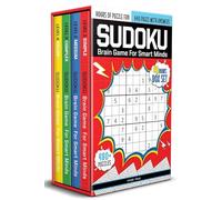 Sudoku - Brain Games For Smart Minds Box Set of 4 Books : Brain Booster Puzzles for Kids, 480 + Fun Games. Combo of Easy, Hard, Killer, Complex Levels.