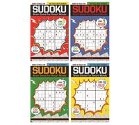 Sudoku - Brain Games For Smart Minds Box Set of 4 Books : Brain Booster Puzzles for Kids, 480 + Fun Games. Combo of Easy, Hard, Killer, Complex Levels.
