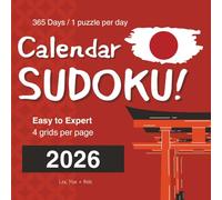 Sudoku Calendar 2026: 365 Daily Puzzles for Adults & Seniors: Large Print Challenges from Easy to Expert | Boost Focus, Memory & Mental Fitness Every Day