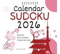 Sudoku Calendar 2026 with 365 Puzzles: Easy, Medium, Hard & Expert Levels: Large Print Puzzles for Brain Boosting | Improve Memory, Focus & Clarity Every Day