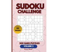 SUDOKU challenge Volume 2: 200 Hard Puzzles, Brain games for adults, teens and Seniors, Great for Travel, relaxation, or daily mental exercise (Sudoku - Medium)