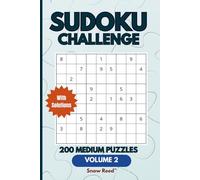 SUDOKU challenge Volume 2: 200 Medium Puzzles, Brain games for adults, teens and Seniors, Great for Travel, relaxation, or daily mental exercise (Sudoku - Medium)