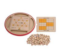 Sudoku Checkerboard Flying Chess Game Wooden Multifunctional Educational Puzzle Toy for Kids Adults Family Game Night 5 in 1 Board Games Set with 104 Chess Pieces 2 Dice