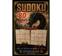 Sudoku Dragon Theme Puzzle Book For Adults, Easy, Medium, Hard, and Expert Levels: Solutions Included | Easy to Read | One Game Per Page | Dragon Theme Throughout | 9x9 and 16x16 Grids