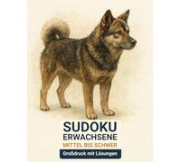 sudoku erwachsene mittel bis schwer: Großdruck mit Lösungen & Ainu-Hund-Design