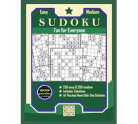 Sudoku for Adults and Seniors - 500 Easy and Medium Puzzles with Solutions: 250 Easy + 250 Medium 9x9 Sudoku Games | One Solution per Puzzle | Large Print 8.5x11 Notebook