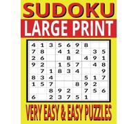 Sudoku - LARGE PRINT: 110 VERY EASY and EASY level puzzles, One per Page, Easy to Read, Great for Beginners and Seniors. (Sudoku Books by Michael Martin)