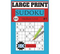 Sudoku Large Print Normal Level: 50 Puzzles Big Print with Solutions | A4| 210 mm x 297mm | For Adults, Seniors, Elderly