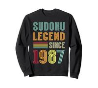 Sudoku Legend 1987 Numbers Puzzle 38th Birthday Sudoku Sweatshirt