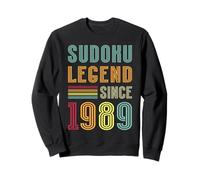 Sudoku Legend 1989 Numbers Puzzle 36th Birthday Sudoku Sweatshirt