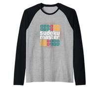 Sudoku Master Brain Teaser Puzzle Game Raglan Baseball Tee