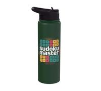 Sudoku Master Brain Teaser Puzzle Game Stainless Steel Insulated Water Bottle