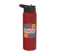 Sudoku Master Brain Teaser Puzzle Game Stainless Steel Insulated Water Bottle