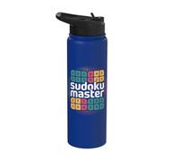 Sudoku Master Brain Teaser Puzzle Game Stainless Steel Insulated Water Bottle