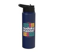 Sudoku Master Brain Teaser Puzzle Game Stainless Steel Insulated Water Bottle