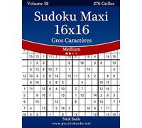 Sudoku Maxi 16x16 Gros Caractères - Medium - Volume 58 - 276 Grilles