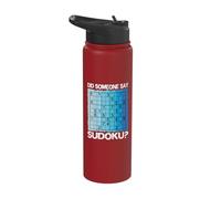Sudoku Number Game Puzzle Logic Player Nine Grids Expert Stainless Steel Insulated Water Bottle