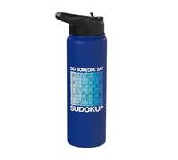 Sudoku Number Game Puzzle Logic Player Nine Grids Expert Stainless Steel Insulated Water Bottle
