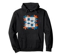 Sudoku Number Grid Minimalist Puzzle Art Player Pullover Hoodie