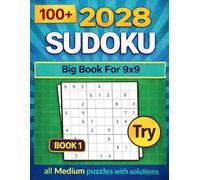 SUDOKU Pullzes For Adult 9X9 2028: Medium Level With Full Solutions Large Big Print (Sudoku Book for Adults)