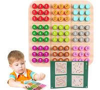 Sudoku Puzzle Board - Wooden Colorful Interactive Puzzle Board | Educational Toys with 81 Numbers, for Boys & Girls Aged 3 and Up, Logic Game