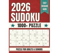 Sudoku puzzle book for adults: 2026|1000+ puzzles|Easy to Hard level puzzles for adults|solution included