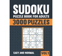 Sudoku Puzzle Book for Adults: 3000 Easy to Medium Sudoku Puzzles with Solutions - Vol. 1
