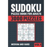 Sudoku Puzzle Book for Adults: 3000 Medium to Hard Sudoku Puzzles with Solutions - Vol. 1