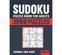 Sudoku Puzzle Book for Adults: 3000 Medium to Hard Sudoku Puzzles with Solutions - Vol. 2