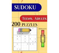 Sudoku Puzzle Book For Adults and Teens - Level 3 to 7 Difficulty - 200 Puzzles With Solutions - Large Print