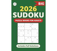 Sudoku Puzzle Book for Adults: Big Large Print Puzzles from Easy to Hard with Full Solutions for Relaxation & Brain Training