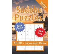 Sudoku Puzzle Book: Medium Sudoku Puzzles for ADHD | Help Focus and Relax | 6x9 inches, 110 pages | 50+ Puzzles | Solutions Included